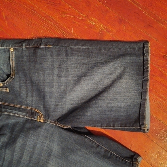 Seven7 Sunset Bermuda Long Length Dark Wash Denim Shorts Sz 14 - Picture 4 of 12